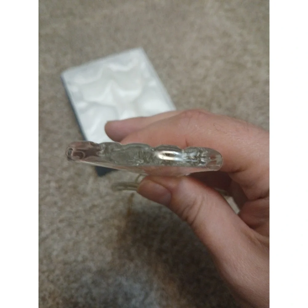CLEAR Christmas Angel‎ with name plate Hangs on Tree 4